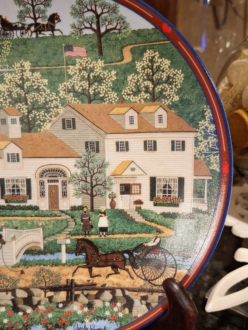 Vtg. Charles Wysocki Bradford Exchange Farmhouse Decorative Plate